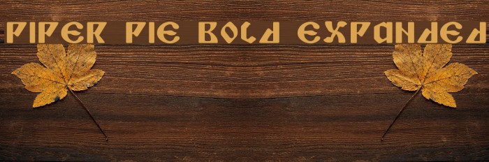 Piper Pie Bold Expanded Font examples