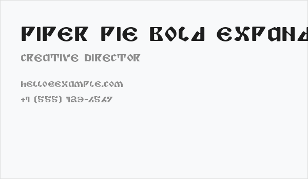 Piper Pie Bold Expanded Business Card