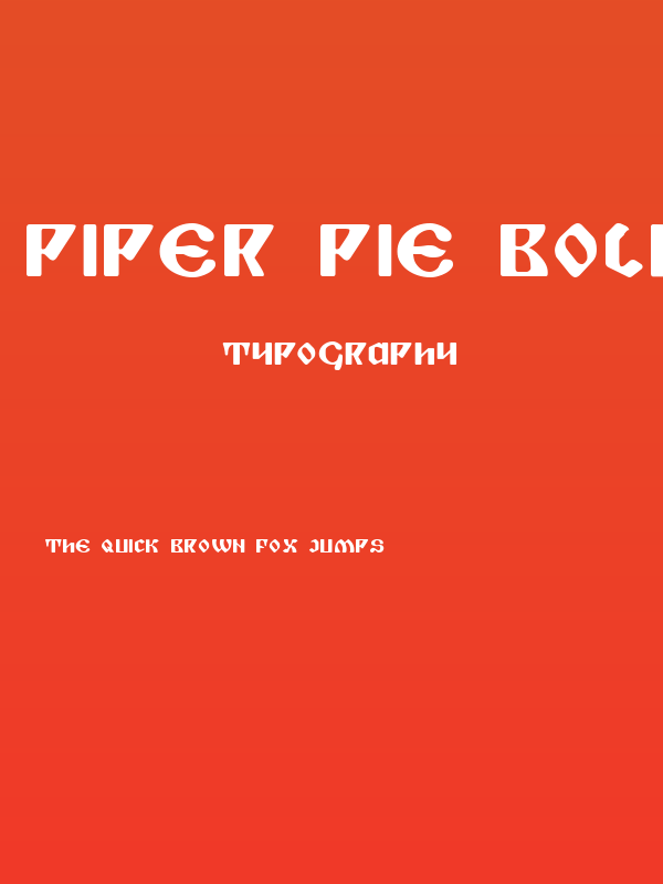 Piper Pie Bold Expanded Poster