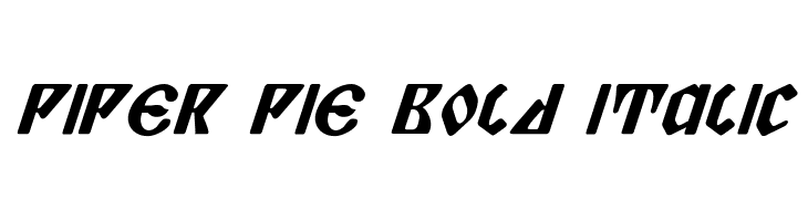 Piper Pie Bold Italic  フリーフォントのダウンロード