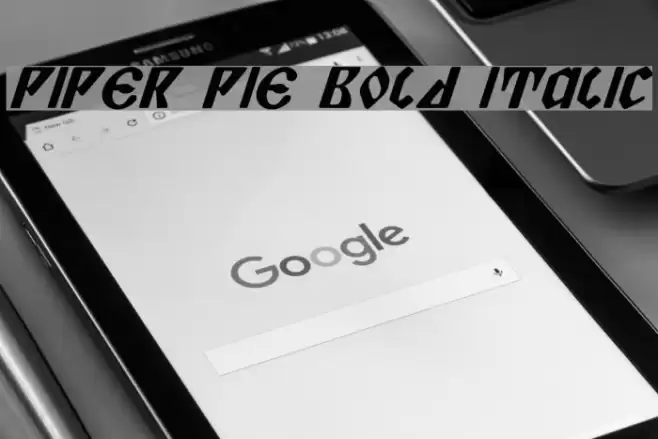 Piper Pie Bold Italic Fonte examples