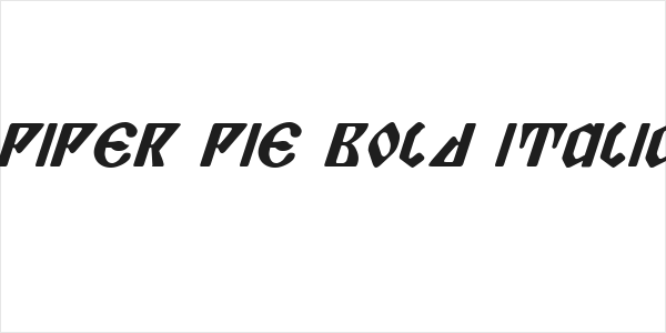 Piper Pie Bold Italic Logo