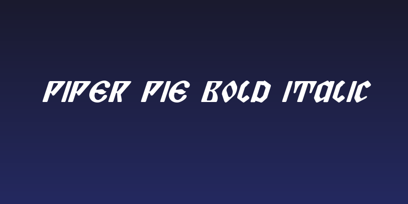 Piper Pie Bold Italic Social Header