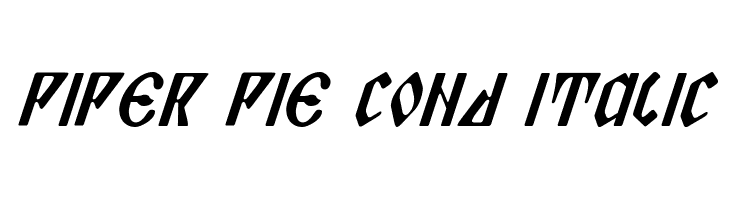 Piper Pie Cond Italic  Скачать бесплатные шрифты
