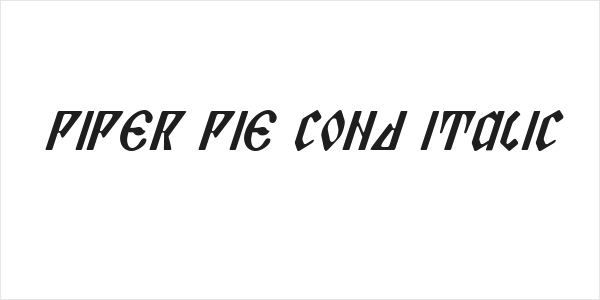 Piper Pie Cond Italic Logo