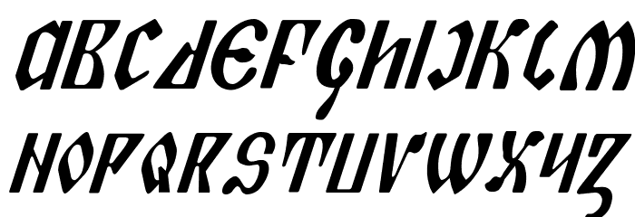 Piper Pie Cond Italic Font LOWERCASE