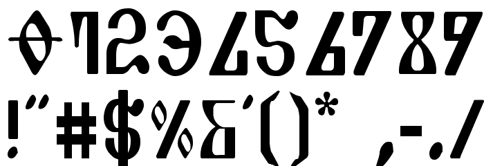 Piper Pie Condensed Font OTHER CHARS