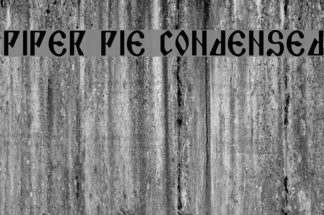 Piper Pie Condensed フォント examples