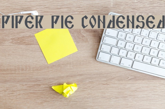 Piper Pie Condensed Font examples