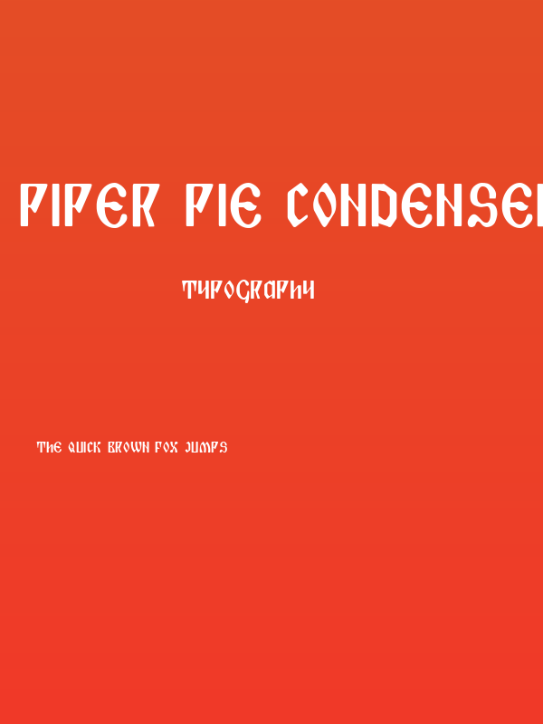 Piper Pie Condensed Poster