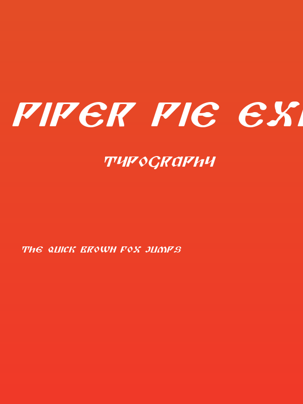 Piper Pie ExpItal Poster