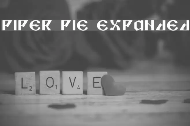Piper Pie Expanded Font examples