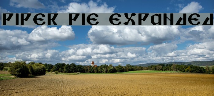 Piper Pie Expanded 字体 examples