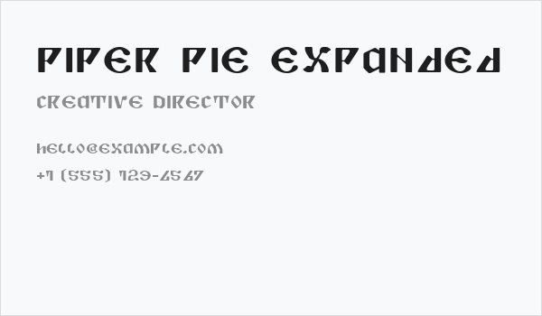 Piper Pie Expanded Business Card