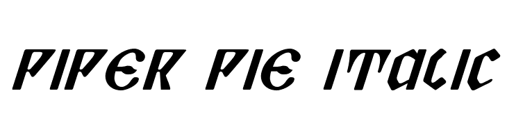 Piper Pie Italic  Frei Schriftart Herunterladen