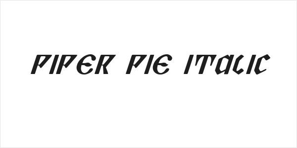 Piper Pie Italic Logo