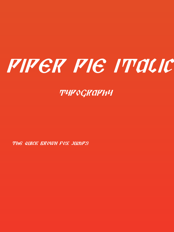Piper Pie Italic Poster