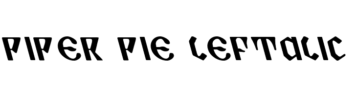 Piper Pie Leftalic  フリーフォントのダウンロード