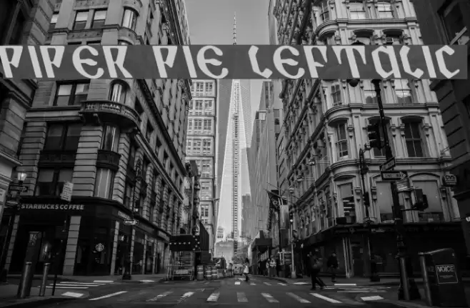 Piper Pie Leftalic Font examples