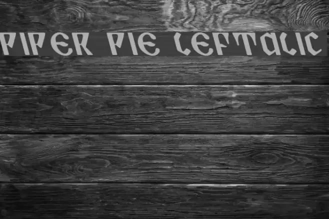 Piper Pie Leftalic Font examples