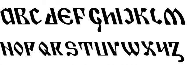Piper Pie Leftalic Font LOWERCASE