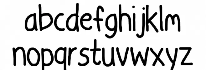 Piper's Playroom Schriftart Kleinbuchstaben