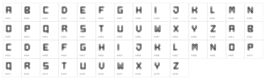 Pipes Abstract Regular Character Map