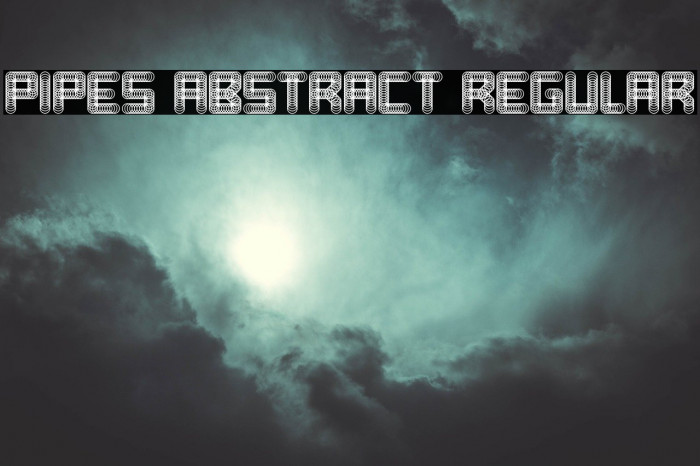 Pipes Abstract Regular Font examples