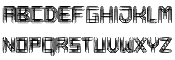 Pipes Abstract Regular Font LOWERCASE