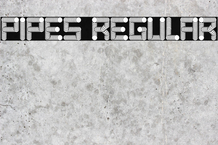 Pipes Regular Font examples