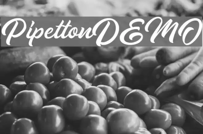 PipettonDEMO Font examples