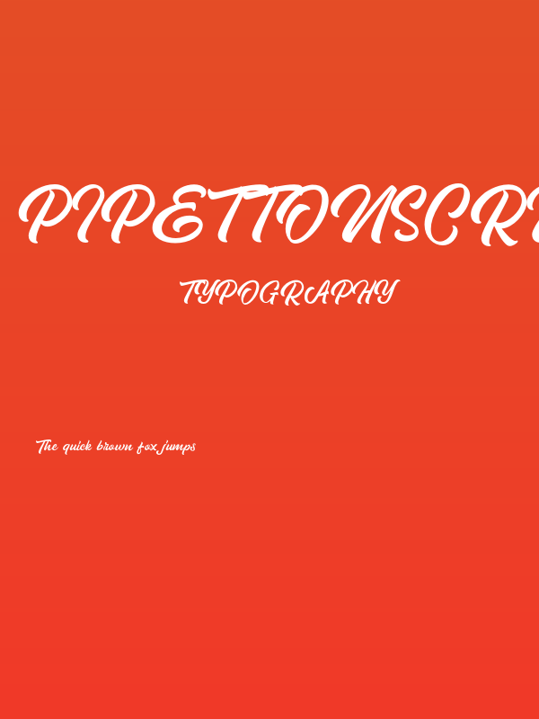 PipettonScriptRegularDemo Poster