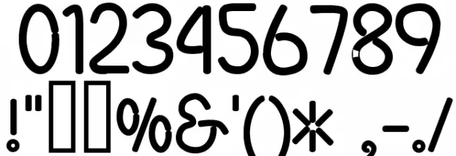 Pippi BV Color Fill Font OTHER CHARS