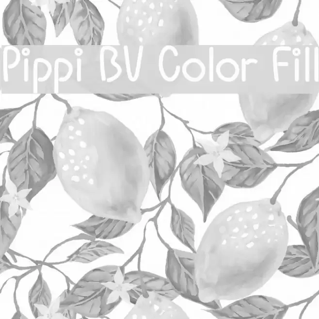 Pippi BV Color Fill Font examples