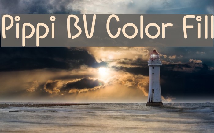Pippi BV Color Fill Font examples