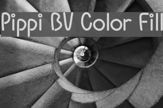 Pippi BV Color Fill Font examples
