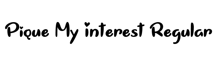 Pique My Interest Regular  لخطوط تنزيل