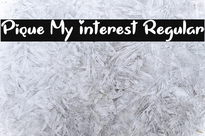 Pique My Interest Regular Example 1