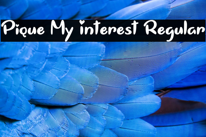 Pique My Interest Regular Example 3