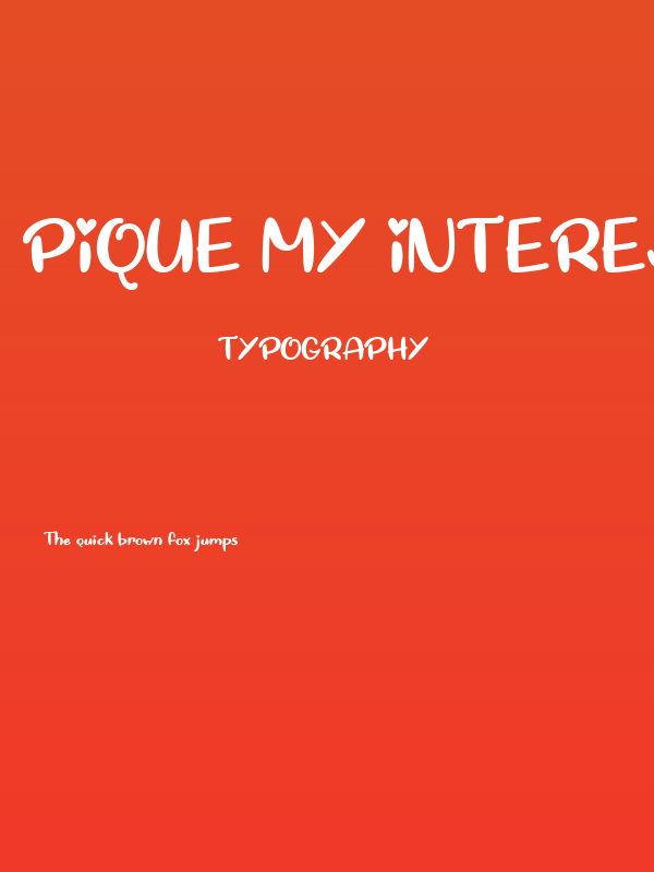 Pique My Interest Regular Poster
