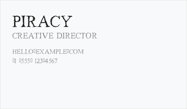 Piracy Business Card