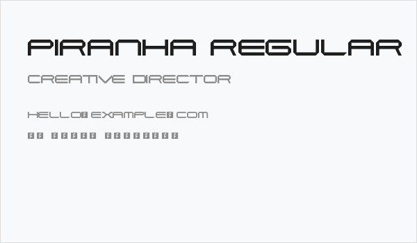 Piranha Regular Business Card