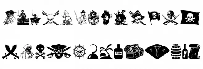 Piratas Schriftart Groß