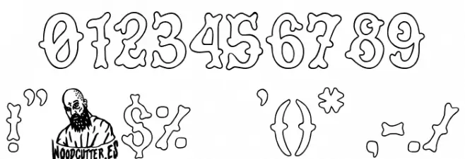 Pirate Biker Outline Font Alte caractere