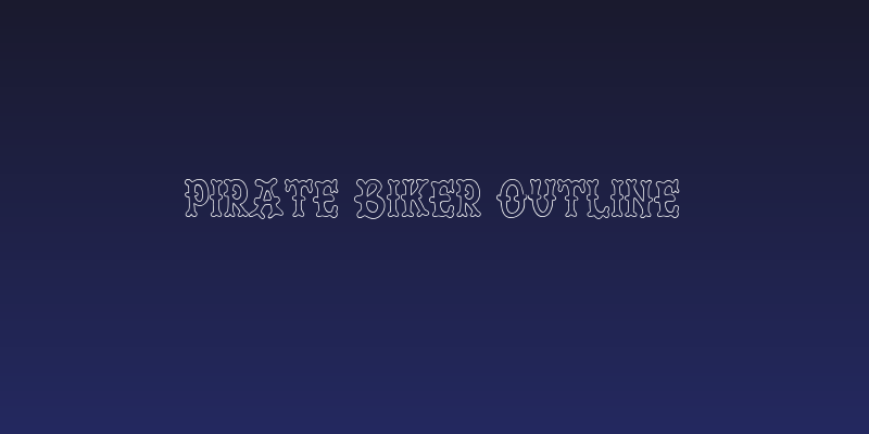 Pirate Biker Outline Social Header