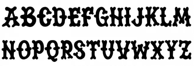 Pirate Biker Font Litere mici