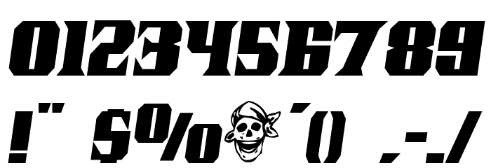 Pirate Keg Italic Font OTHER CHARS