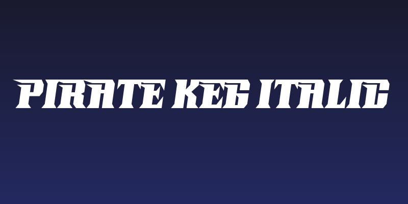 Pirate Keg Italic Social Header