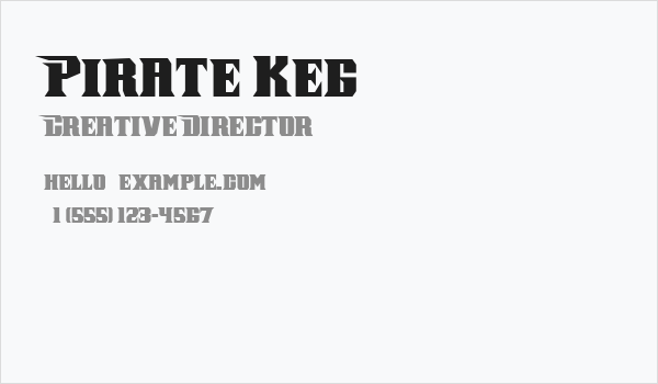 Pirate Keg Business Card