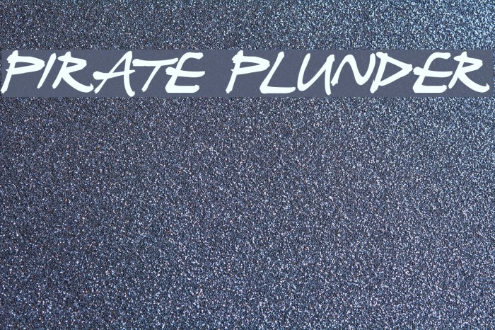 Pirate Plunder Font examples